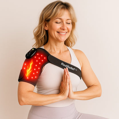 RedRelief™  Shoulder Brace with Infrared Red Light Therapy + Vibration Massage (Left & Right Shoulders)