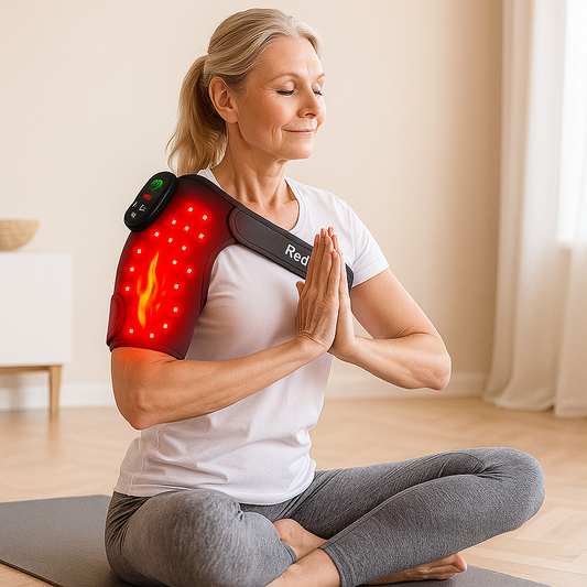 RedRelief™  Shoulder Brace with Infrared Red Light Therapy + Vibration Massage (Left & Right Shoulders)