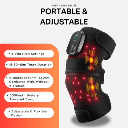 RedRelief™ Knee Brace with Red Light & Infrared Therapy (Wireless Design + Massage)