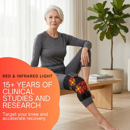 RedRelief™ Knee Brace with Red Light & Infrared Therapy (Wireless Design + Massage)