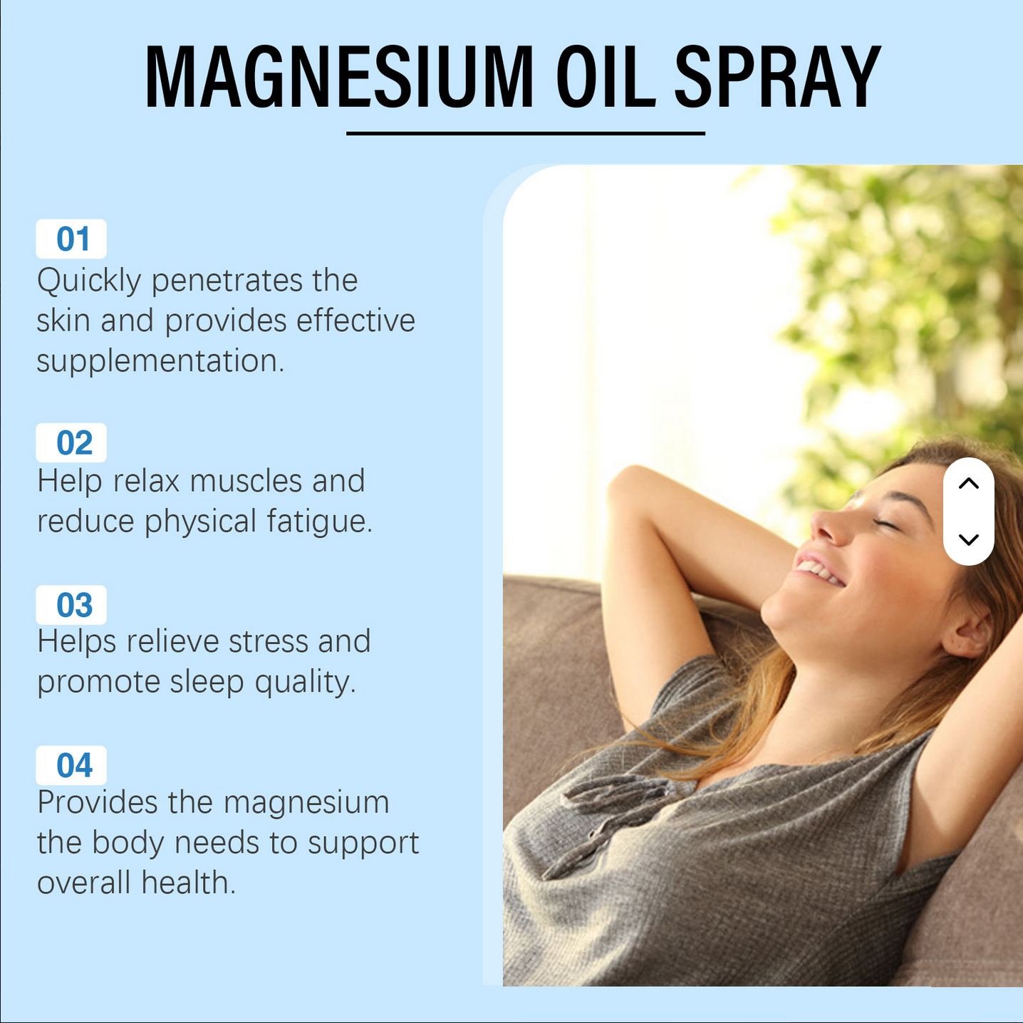 Pure Magnesium Oil Spray (Fast-absorbing relief for muscles, sleep & relaxation)