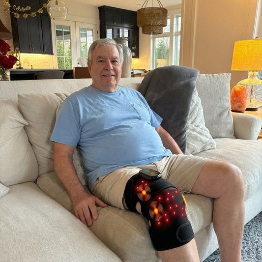 RedRelief™ Knee Brace with Red Light & Infrared Therapy (Wireless Design + Massage)