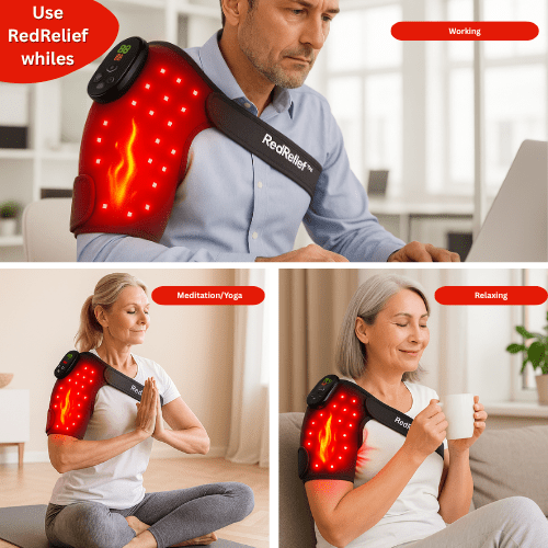 RedRelief™ Shoulder Brace with Red Light Therapy (Left & Right Shoulders) - Endless Slumber