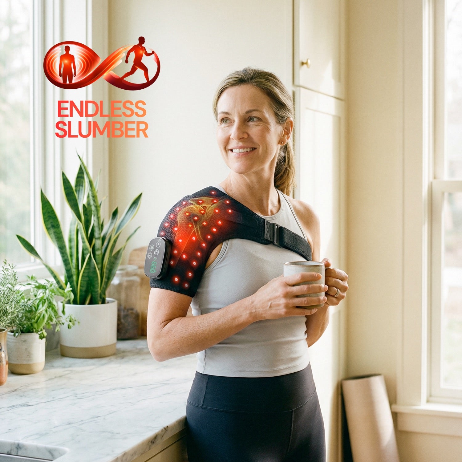RedRelief™  Shoulder Brace with Infrared & Red Light Therapy + Massage (Left & Right Shoulders)