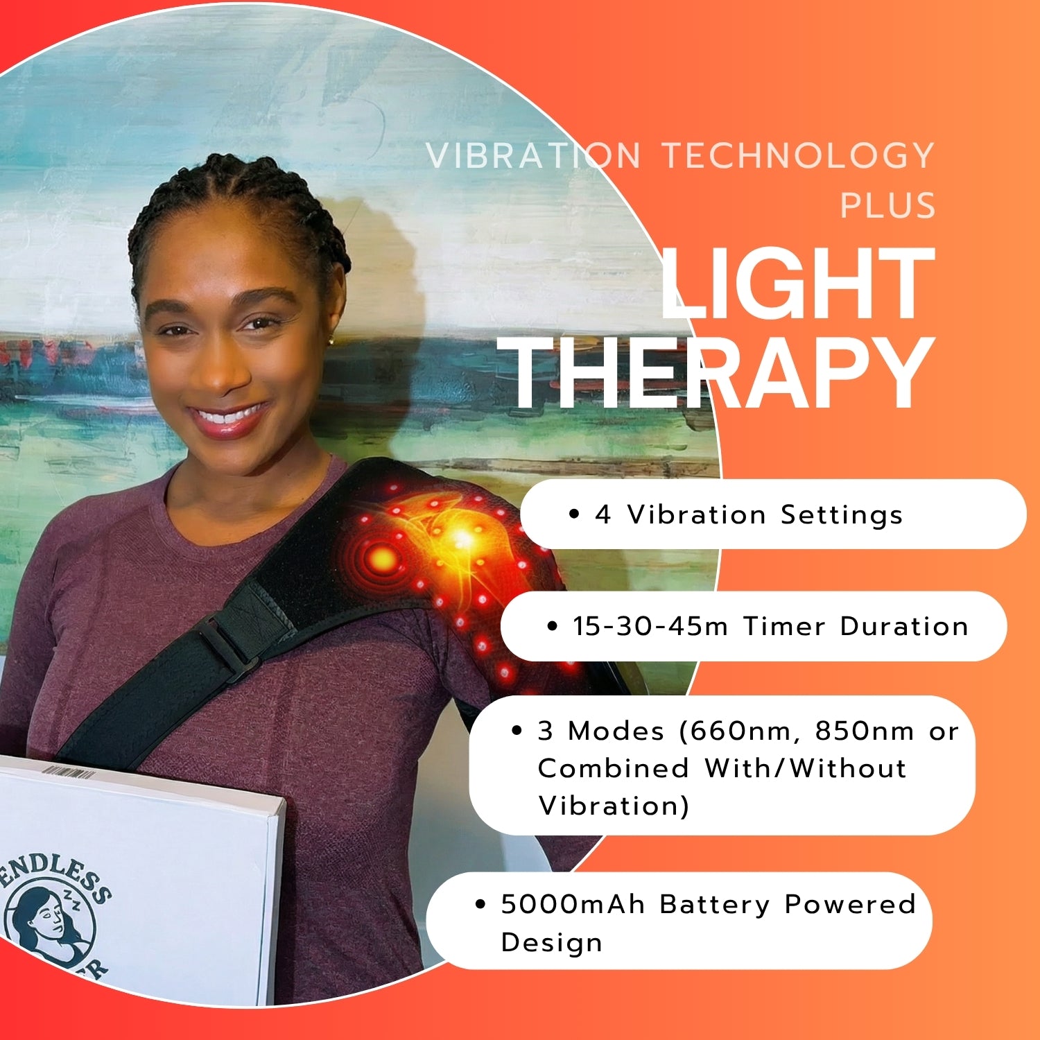 RedRelief™  Shoulder Brace with Infrared & Red Light Therapy + Massage (Left & Right Shoulders)