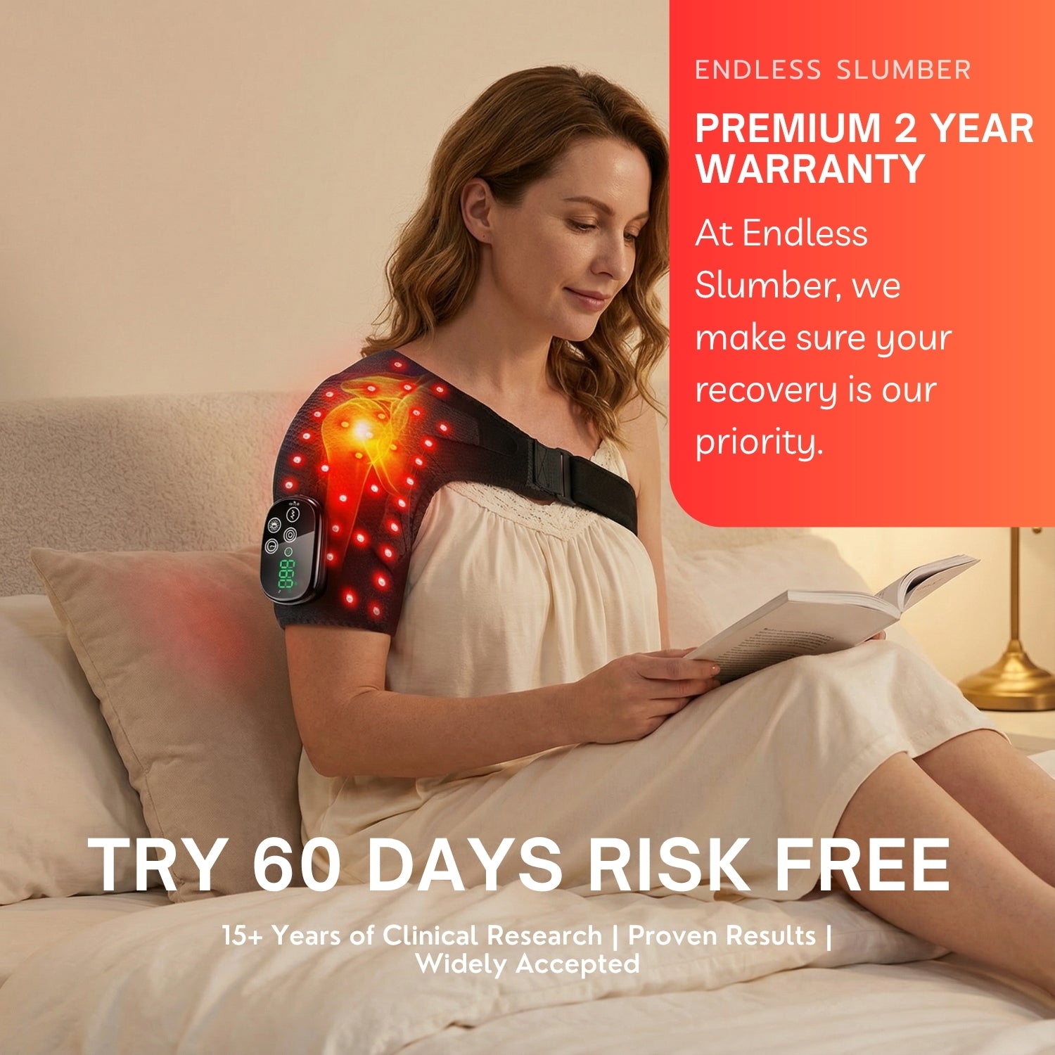 RedRelief™  Shoulder Brace with Infrared & Red Light Therapy + Massage (Left & Right Shoulders)
