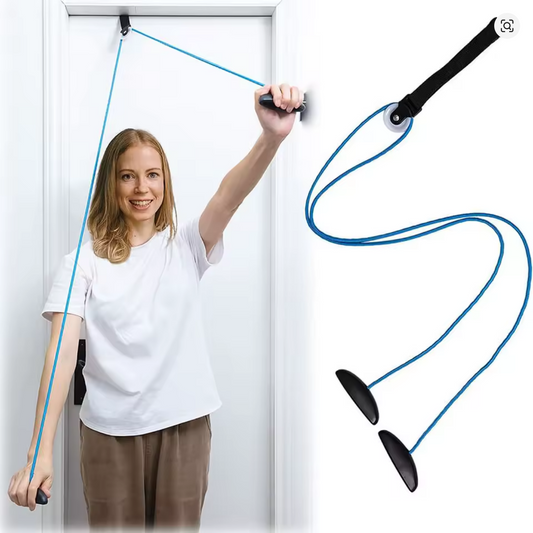 Shoulder Pulley For Physical Therapy - Over The Door Pulley For Frozen Shoulder & Rotator Cuff Pain Relief