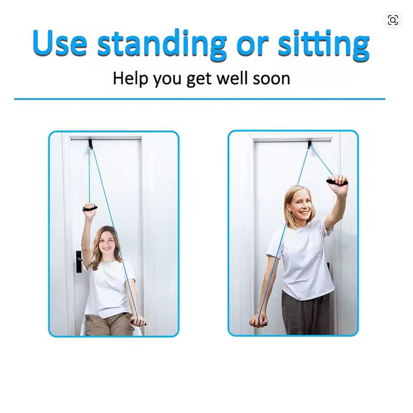 Shoulder Pulley For Physical Therapy - Over The Door Pulley For Frozen Shoulder & Rotator Cuff Pain Relief